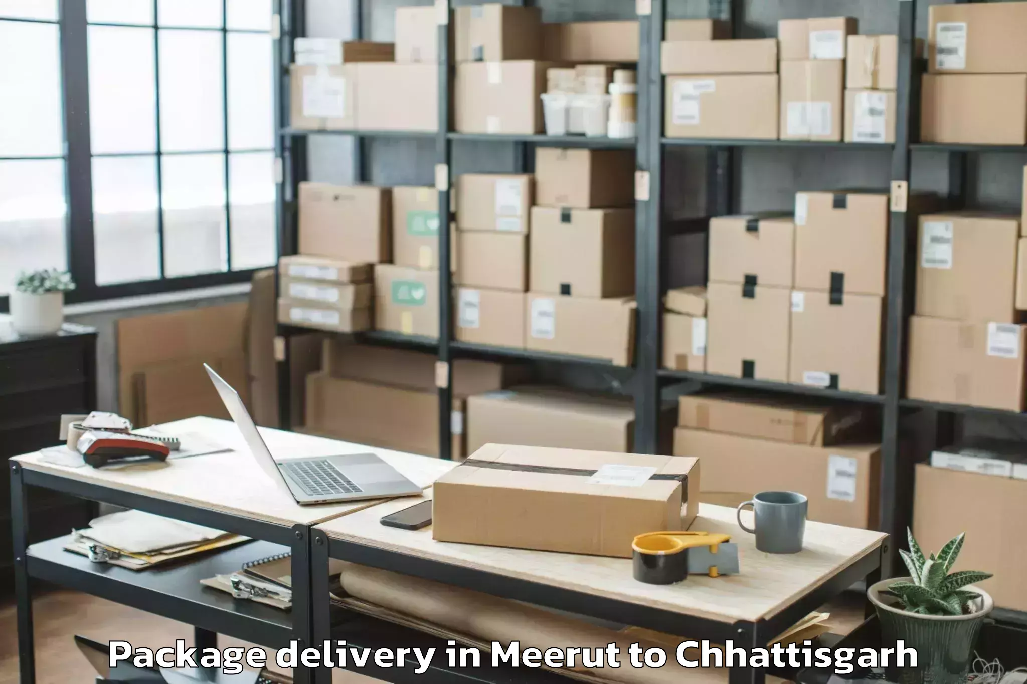 Hassle-Free Meerut to Chhuikhadan Package Delivery